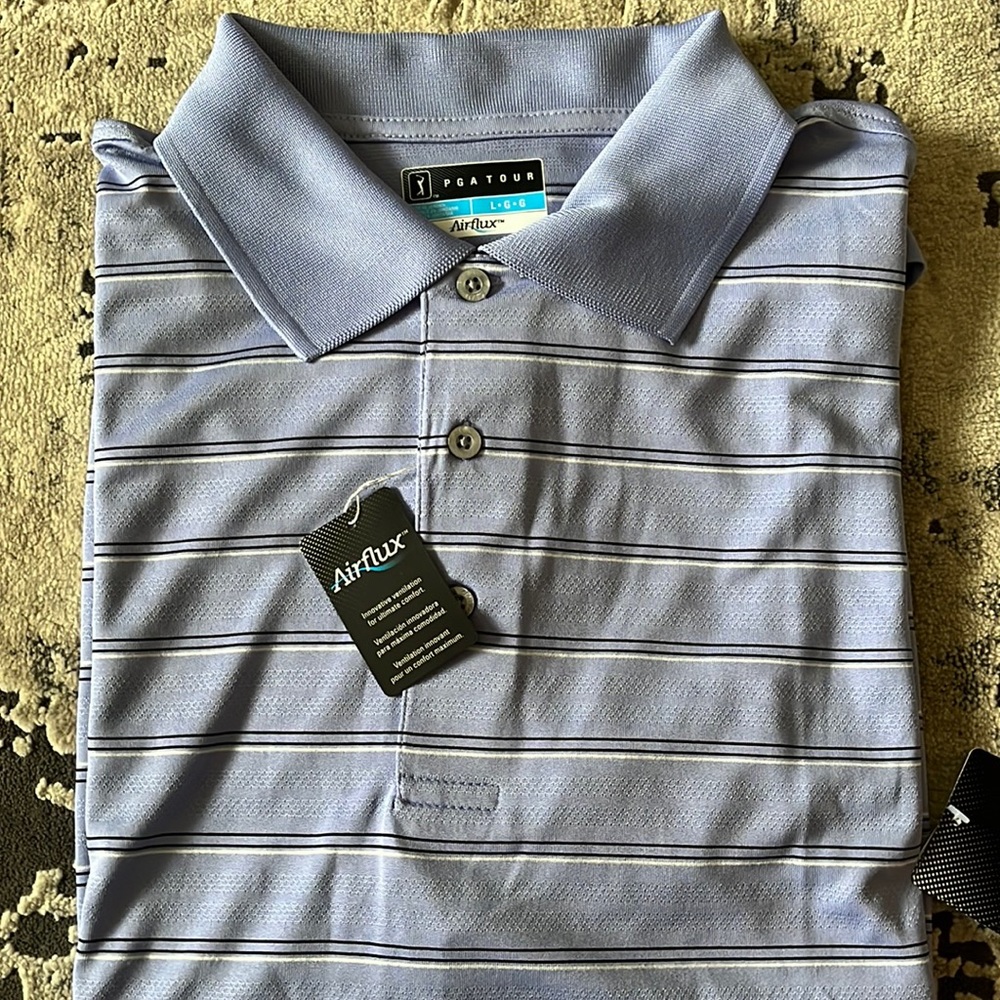 PGA Tour Airflux Lavender Stripe Size L